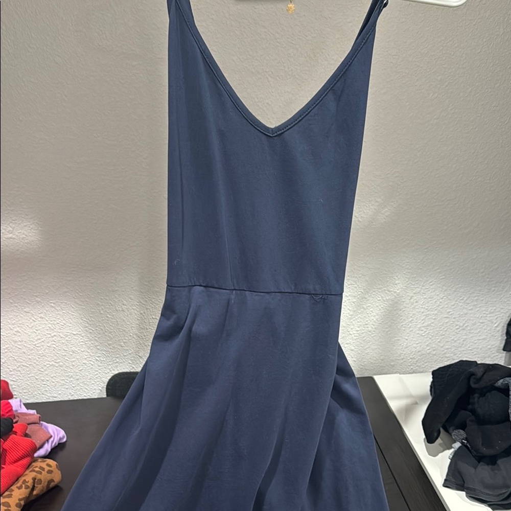 Navy Blue Sleeveless Dress